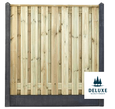 Grenen Schutting Antraciet - enkel 21 planks- Enkel